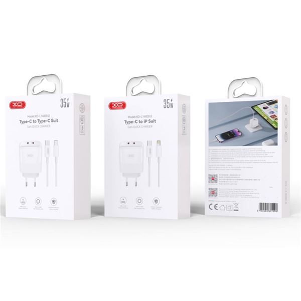 CARGADOR Y CABLE TIPO C 35W GAN