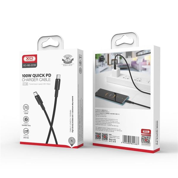 CABLE TIPO C A TIPO C 100W QUICK PD
