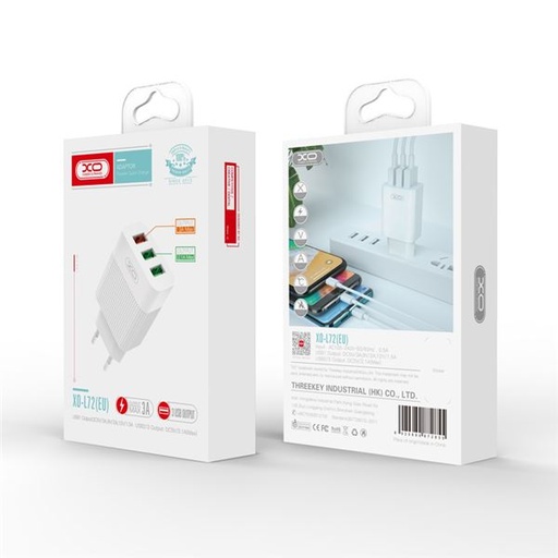 [XO-L72] CARGADOR TRIPLE 3A MAX