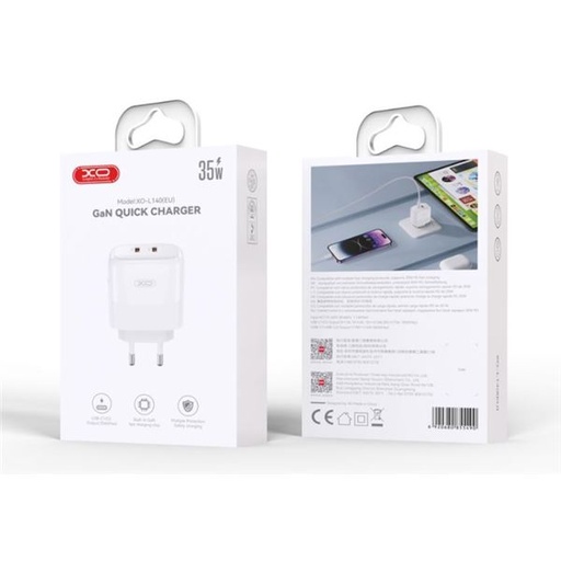 [XO-L140] CARGADOR C DOBLE 35W GAN