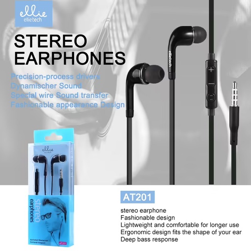 [AT201] AURICULARES STEREO CON CABLE Y MIC MANDO