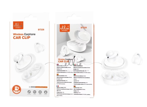 [BT228] AURICULARES TWS BTS BLUETOOTH CAR CLIP