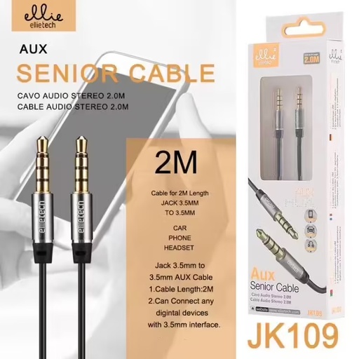 [JK109] CABLE AUX JACK A JACK CON MIC 2M
