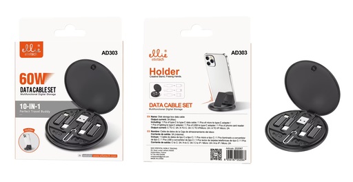 [AD303] SET CONVERTIDOR OTG 10IN1 60W C/SOPORTE